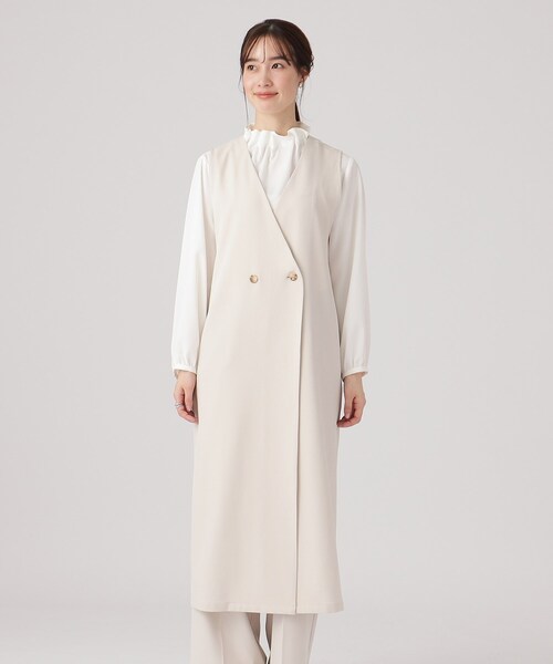 DRESKIP（ドレスキップ）の「◆【セットアップ可/イージーケア/UVカット】ストレッチロングジレ（ベスト・レディース・キャメル/ブラック/ライトベージュ・02/03/04）」の18枚目の写真