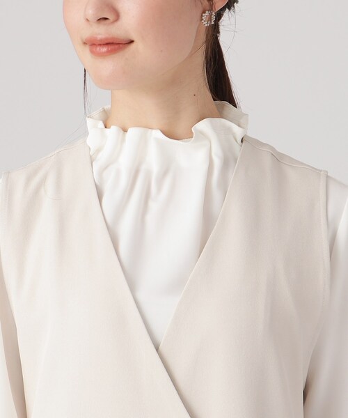 DRESKIP（ドレスキップ）の「◆【セットアップ可/イージーケア/UVカット】ストレッチロングジレ（ベスト・レディース・キャメル/ブラック/ライトベージュ・02/03/04）」の21枚目の写真