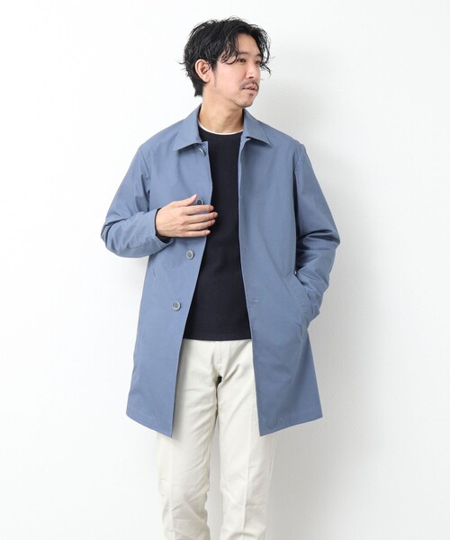 NOLLEY'S goodman(ノーリーズグッドマン)の「タイプライター ステンカラーコート(ステンカラーコート・メンズ・ライトブルー/カーキ/ブラック/ネイビー・S/M/L)」の5枚目の写真