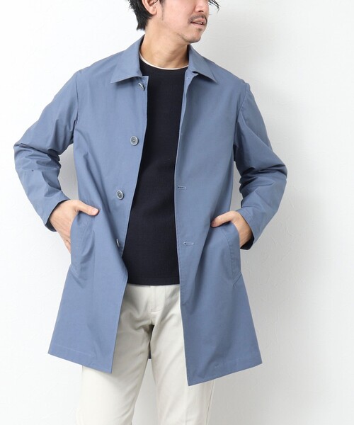 NOLLEY'S goodman(ノーリーズグッドマン)の「タイプライター ステンカラーコート(ステンカラーコート・メンズ・ライトブルー/カーキ/ブラック/ネイビー・S/M/L)」の7枚目の写真