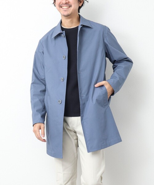 NOLLEY'S goodman(ノーリーズグッドマン)の「タイプライター ステンカラーコート(ステンカラーコート・メンズ・ライトブルー/カーキ/ブラック/ネイビー・S/M/L)」の9枚目の写真