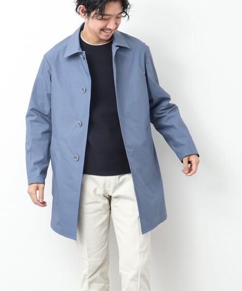 NOLLEY'S goodman(ノーリーズグッドマン)の「タイプライター ステンカラーコート(ステンカラーコート・メンズ・ライトブルー/カーキ/ブラック/ネイビー・S/M/L)」の10枚目の写真