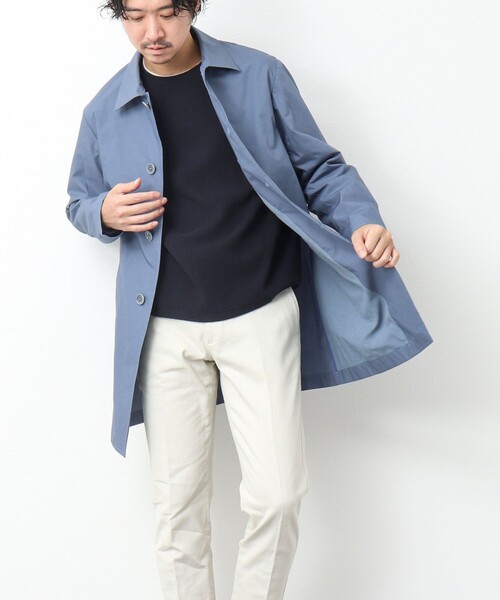 NOLLEY'S goodman(ノーリーズグッドマン)の「タイプライター ステンカラーコート(ステンカラーコート・メンズ・ライトブルー/カーキ/ブラック/ネイビー・S/M/L)」の12枚目の写真