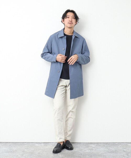 NOLLEY'S goodman(ノーリーズグッドマン)の「タイプライター ステンカラーコート(ステンカラーコート・メンズ・ライトブルー/カーキ/ブラック/ネイビー・S/M/L)」の13枚目の写真