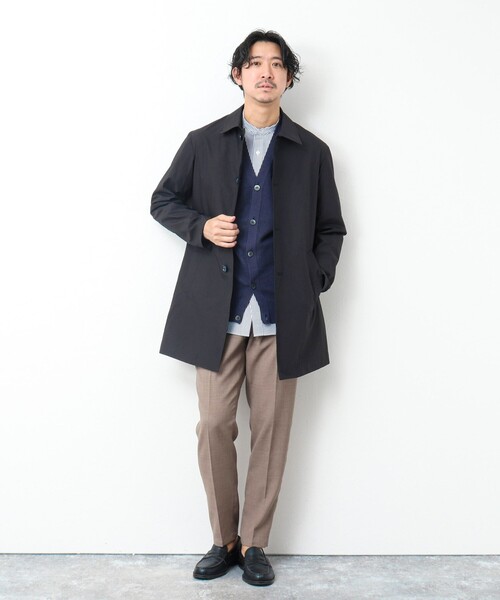 NOLLEY'S goodman(ノーリーズグッドマン)の「タイプライター ステンカラーコート(ステンカラーコート・メンズ・ライトブルー/カーキ/ブラック/ネイビー・S/M/L)」の15枚目の写真