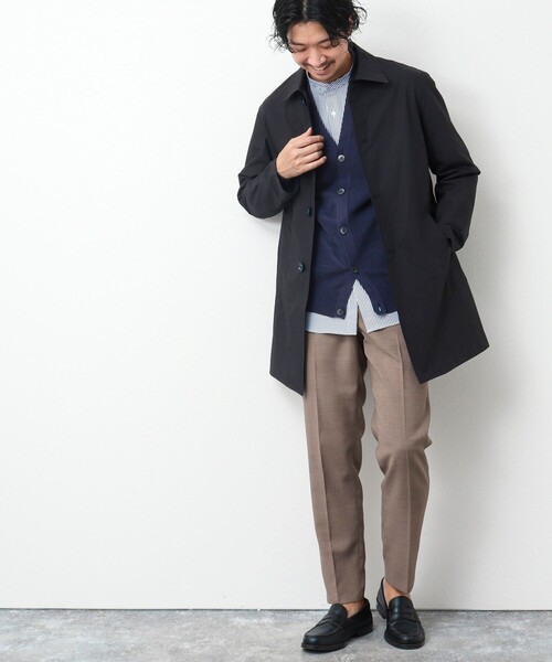 NOLLEY'S goodman(ノーリーズグッドマン)の「タイプライター ステンカラーコート(ステンカラーコート・メンズ・ライトブルー/カーキ/ブラック/ネイビー・S/M/L)」の16枚目の写真