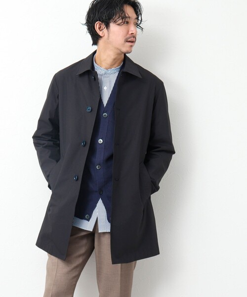 NOLLEY'S goodman(ノーリーズグッドマン)の「タイプライター ステンカラーコート(ステンカラーコート・メンズ・ライトブルー/カーキ/ブラック/ネイビー・S/M/L)」の20枚目の写真