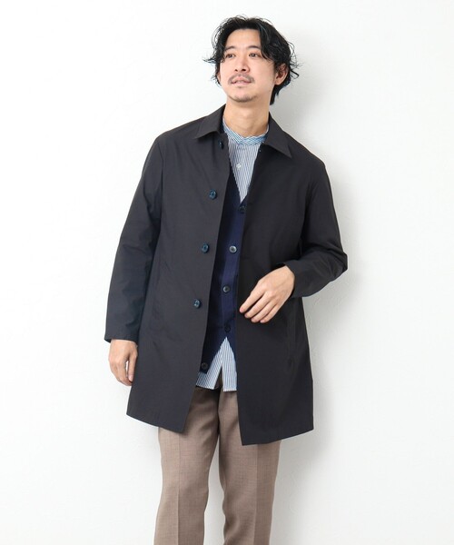 NOLLEY'S goodman(ノーリーズグッドマン)の「タイプライター ステンカラーコート(ステンカラーコート・メンズ・ライトブルー/カーキ/ブラック/ネイビー・S/M/L)」の22枚目の写真