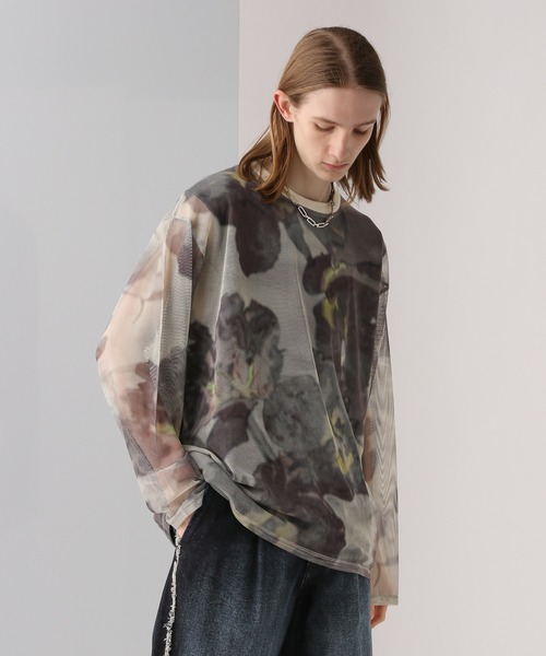 HARE（ハレ）の「BLUR-FLOWERシアーカットソー(HARE)（Tシャツ