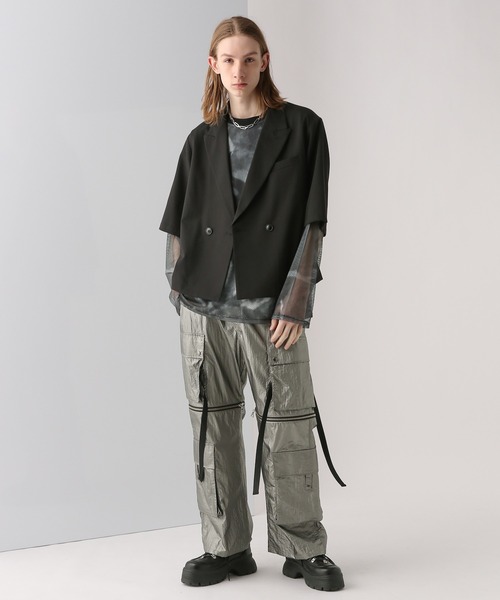 HARE(ハレ)の「BLUR-FLOWERシアーカットソー(HARE)(Tシャツ/カットソー・メンズ・ホワイト/ブラック/ブルー・FREE)」の6枚目の写真