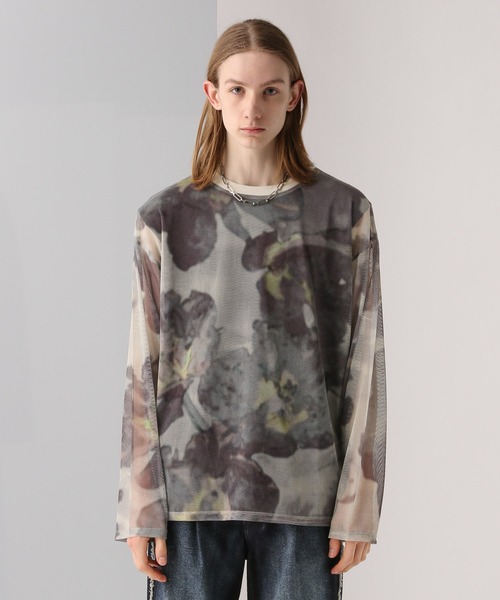 HARE（ハレ）の「BLUR-FLOWERシアーカットソー(HARE)（Tシャツ