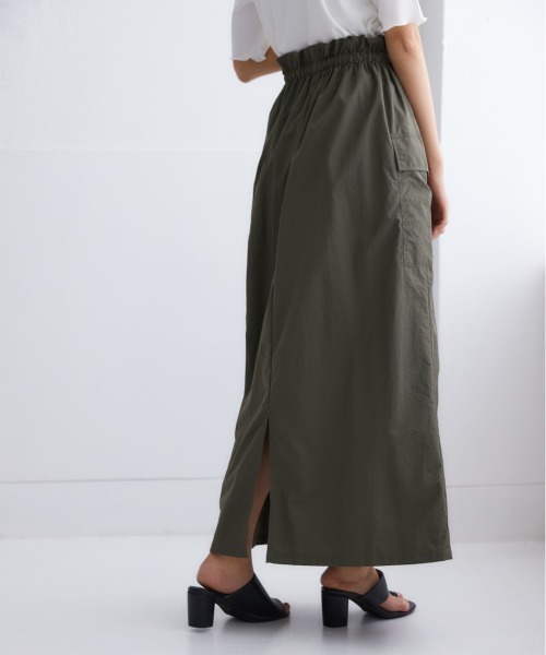 nissen（ニッセン）の「ドロストカーゴスカート（スカート・レディース・ブラック/カーキ・M/L/LL/S）」の6枚目の写真