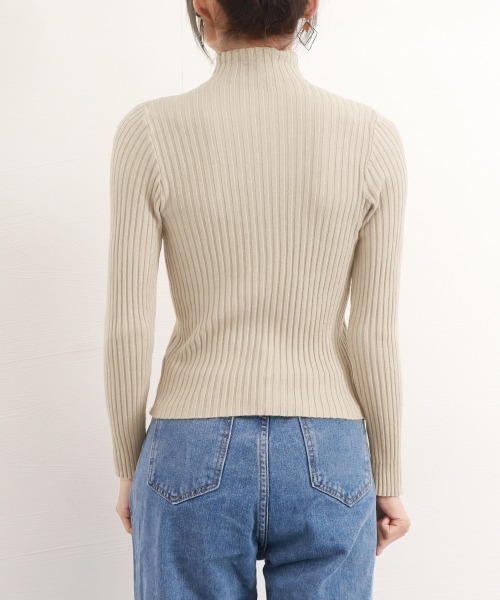 Miniministore(ミニミニストア)の「ボトルネックリブニットトップスレディース(ニット/セーター・レディース・ブラウン/ベージュ/ブラック/グレー/ワインレッド/ホワイト/アイボリー/ダークグリーン/キャメル・FREE)」の21枚目の写真
