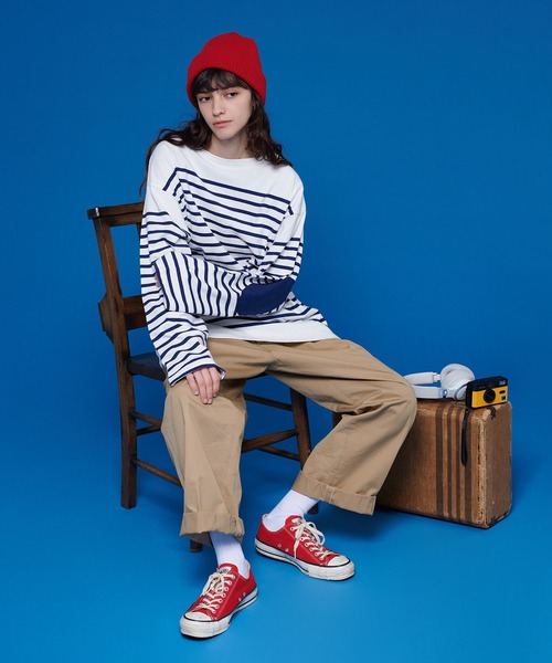 ONCILY（オンシェリー）の「PANEL BORDER BASQUE SHIRT / パネル