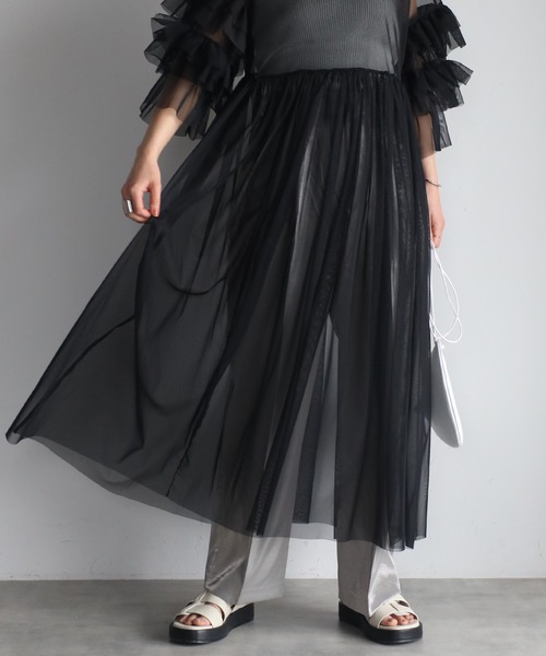 Sov.ドットチュールフリルワンピース　サイズ36 新品・未使用 Sov.ドットチュールフリルワンピース サイズ36 新品・未使用