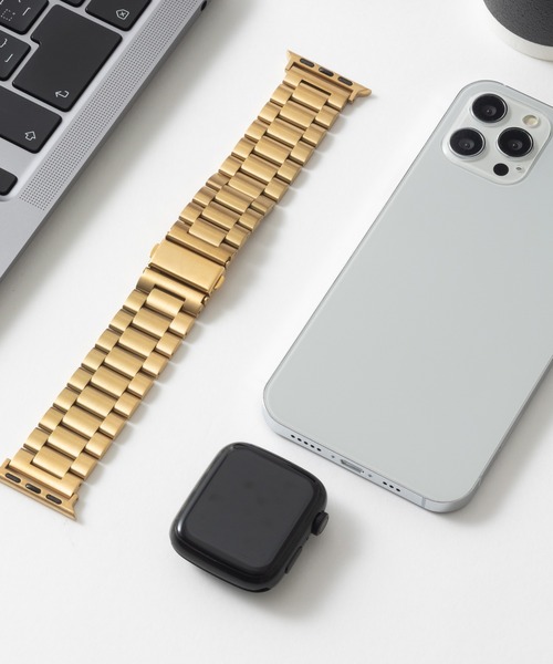 emonique(エモニーク)の「ステンレス製 Apple Watch バンド スマートウォッチバンド【38/40/41/42/44/45/49mm対応】(デジタル腕時計・メンズ・ブラック/シルバー/シルバー×ゴールド/ピンクゴールド/ゴールド・42/38)」の1枚目の写真