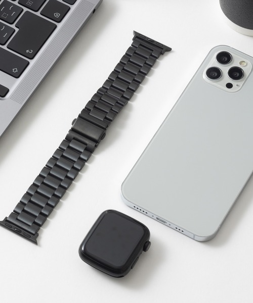 emonique(エモニーク)の「ステンレス製 Apple Watch バンド スマートウォッチバンド【38/40/41/42/44/45/49mm対応】(デジタル腕時計・メンズ・ブラック/シルバー/シルバー×ゴールド/ピンクゴールド/ゴールド・42/38)」の2枚目の写真