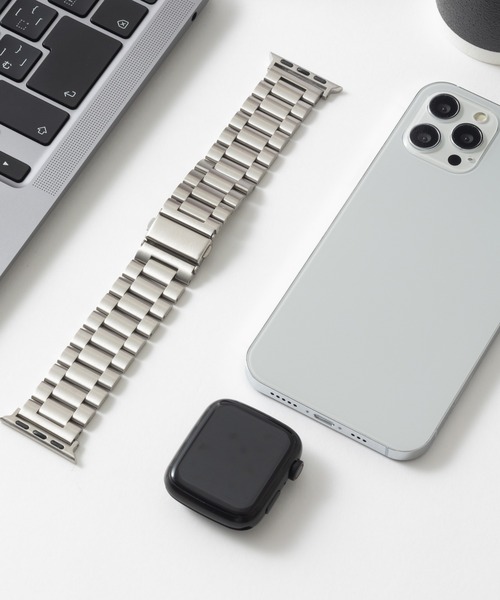 emonique(エモニーク)の「ステンレス製 Apple Watch バンド スマートウォッチバンド【38/40/41/42/44/45/49mm対応】(デジタル腕時計・メンズ・ブラック/シルバー/シルバー×ゴールド/ピンクゴールド/ゴールド・42/38)」の7枚目の写真