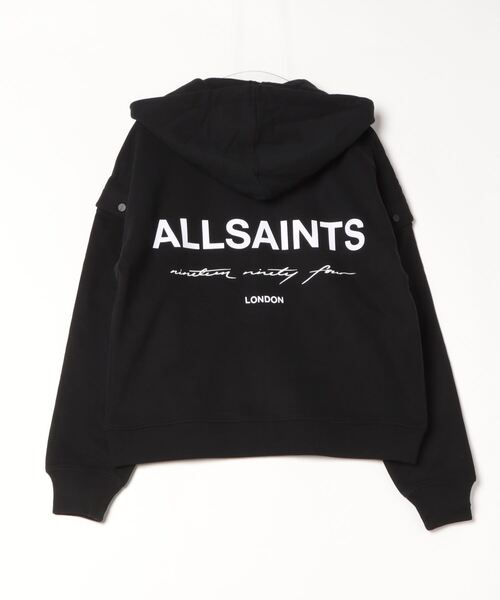 ALLSAINTS（オールセインツ）の「HELIS CHLO OVERSIZED ZIP UP HOODIE | HELIS CHLO オーバーサイズ ジップ アップ フーディー（パーカー・レディース・ブラック・S/M/L/XS）」の8枚目の写真
