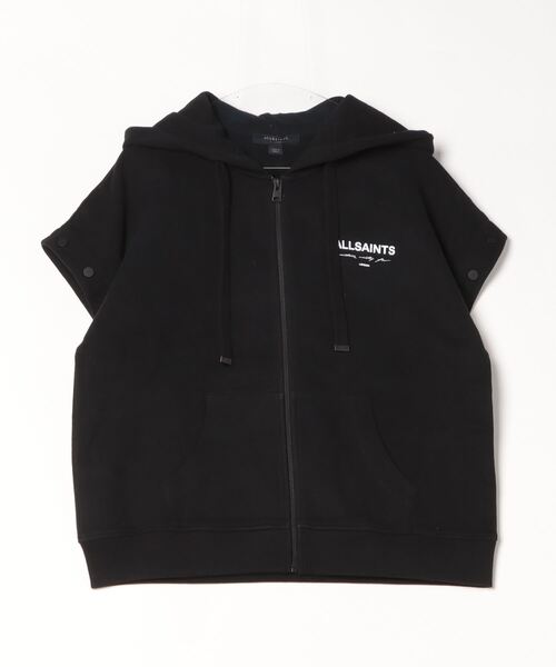 ALLSAINTS（オールセインツ）の「HELIS CHLO OVERSIZED ZIP UP HOODIE | HELIS CHLO オーバーサイズ ジップ アップ フーディー（パーカー・レディース・ブラック・S/M/L/XS）」の9枚目の写真