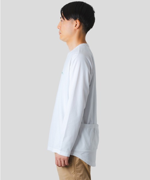 narifuri（ナリフリ）の「アクティブメッシュバックポケットロングTシャツ（Tシャツ/カットソー・メンズ・ブラック/カーキ/グレイッシュブルー/ホワイト・X-LARGE/LARGE/MEDIUM/SMALL）」の12枚目の写真