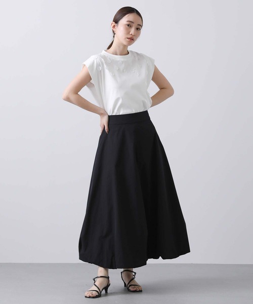 Liyoca（リヨカ）の「Ｃペタルクルーカットソー（Tシャツ/カットソー・レディース・オフホワイト/ブラック・FREE）」の3枚目の写真