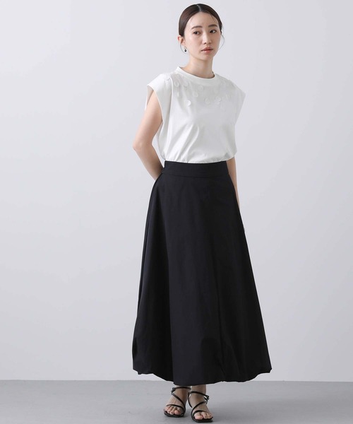 Liyoca（リヨカ）の「Ｃペタルクルーカットソー（Tシャツ/カットソー・レディース・オフホワイト/ブラック・FREE）」の6枚目の写真