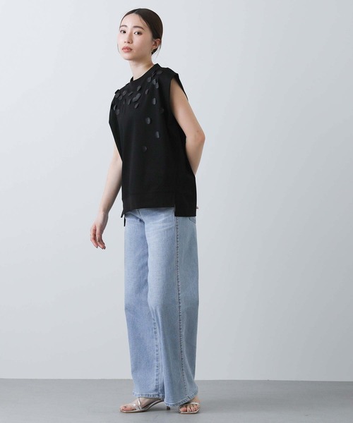 Liyoca（リヨカ）の「Ｃペタルクルーカットソー（Tシャツ/カットソー・レディース・オフホワイト/ブラック・FREE）」の12枚目の写真