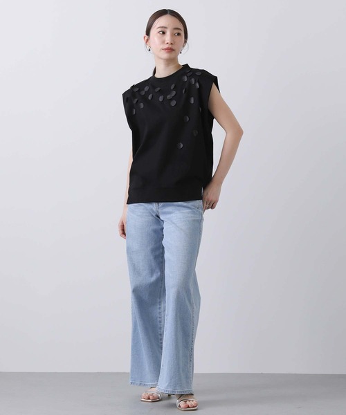 Liyoca（リヨカ）の「Ｃペタルクルーカットソー（Tシャツ/カットソー・レディース・オフホワイト/ブラック・FREE）」の14枚目の写真