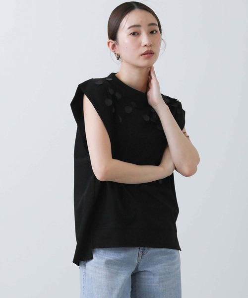 Liyoca（リヨカ）の「Ｃペタルクルーカットソー（Tシャツ/カットソー・レディース・オフホワイト/ブラック・FREE）」の15枚目の写真