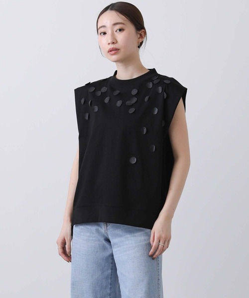 Liyoca（リヨカ）の「Ｃペタルクルーカットソー（Tシャツ/カットソー・レディース・オフホワイト/ブラック・FREE）」の18枚目の写真