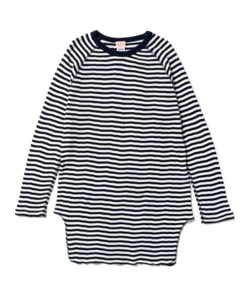 BEAMS BOY（ビームスボーイ）の「Healthknit / ラグラン ロング サーマル（Tシャツ/カットソー・レディース・グレー/ネイビー/ホワイト・ONE SIZE）」の17枚目の写真
