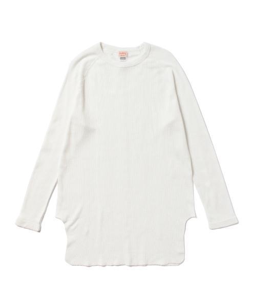 BEAMS BOY（ビームスボーイ）の「Healthknit / ラグラン ロング サーマル（Tシャツ/カットソー・レディース・グレー/ネイビー/ホワイト・ONE SIZE）」の18枚目の写真