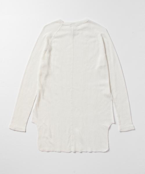 BEAMS BOY（ビームスボーイ）の「Healthknit / ラグラン ロング サーマル（Tシャツ/カットソー・レディース・グレー/ネイビー/ホワイト・ONE SIZE）」の22枚目の写真