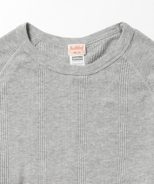 BEAMS BOY（ビームスボーイ）の「Healthknit / ラグラン ロング サーマル（Tシャツ/カットソー・レディース・グレー/ネイビー/ホワイト・ONE SIZE）」の11枚目の写真
