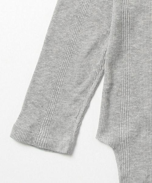 BEAMS BOY（ビームスボーイ）の「Healthknit / ラグラン ロング サーマル（Tシャツ/カットソー・レディース・グレー/ネイビー/ホワイト・ONE SIZE）」の12枚目の写真