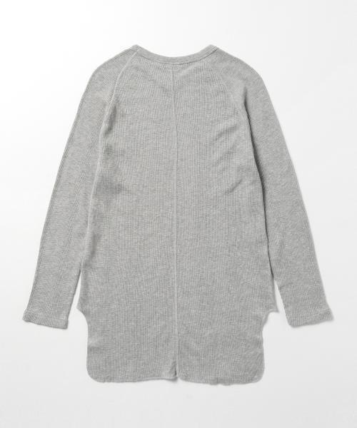 ヘルスニット　ビームス　リバーシブル　ロング　TEE M 幅47丈60 白グレー ヘルスニット ビームス リバーシブル ロング TEE M 幅47丈60 白