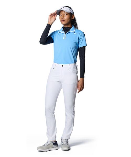 UNDER ARMOUR(アンダーアーマー)の「UAアイソチル ショートスリーブ ポロ(ゴルフ/レディース)(ポロシャツ・レディース・ブルー系・XL/L/M/S)」の3枚目の写真