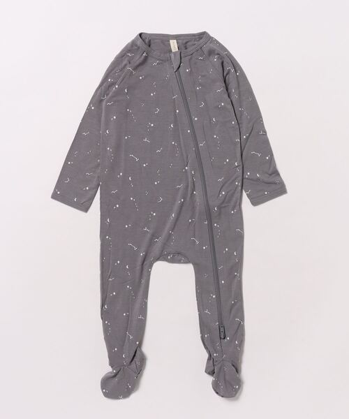 【セール】★Quincy Mae★bamboo zip footie | washed-indigo（その他ベビー用品）｜Quincy Mae（クインシーメイ）