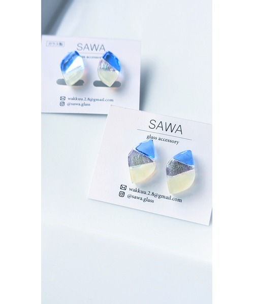 tone(トーン)の「【sawa】花びらピアス(MA)(ピアス(両耳用)・レディース・ラベンダー/ターコイズブルー/ブルー・FREE)」の18枚目の写真