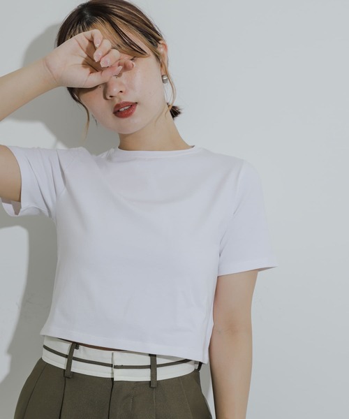 セール】クロップドTシャツ(半袖)（Tシャツ/カットソー）｜SENSE OF