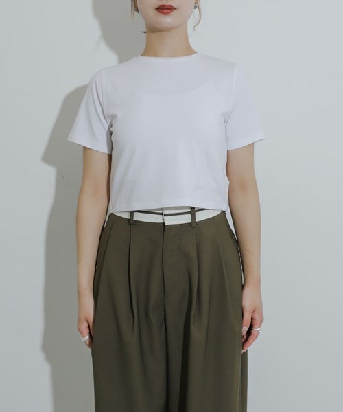 セール】クロップドTシャツ(半袖)（Tシャツ/カットソー）｜SENSE OF