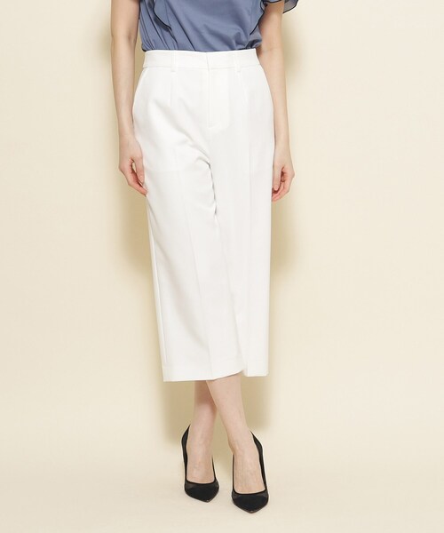 【セール】【洗える／シワになりにくい】履き心地◎センタープレス入りのセミワイドパンツ（その他パンツ）｜COUP DE CHANCE（クードシャンス）
