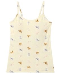 猫プリント カップ付きキャミソール