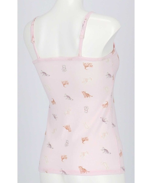 une nana cool（ウンナナクール）の「猫プリント カップ付きキャミソール（その他アンダーウェア/インナー・レディース・ネイビー/クリーム/ベビーピンク・L/M）」の6枚目の写真