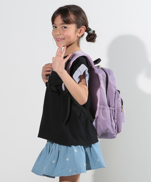 SHOO・LA・RUE(シューラルー)の「◆ハートチュールリボンリュック(バックパック/リュック・キッズ・サックスブルー/パープル・00)」の4枚目の写真