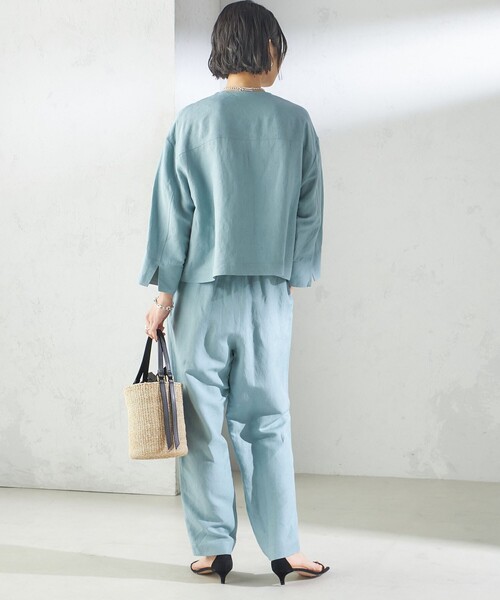 SHIPS(シップス)の「SHIPS Primary Navy Label:麻 レーヨン イージー パンツ(その他パンツ・レディース・ブラック/ミント/キャメル/ライトブルー/ベージュ/ネイビー・36/38)」の20枚目の写真
