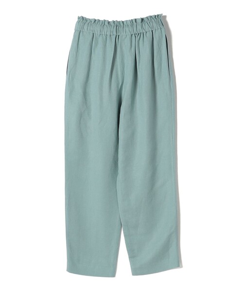 セール】SHIPS Primary Navy Label:麻 レーヨン イージー パンツ