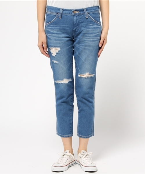 SEVENDAYS=SUNDAY(セブンデイズサンデイ)の「WRANGLER TAPERED CLASHパンツ(その他パンツ・レディース・インディゴブルー・26inch/24inch/25inch)」の2枚目の写真