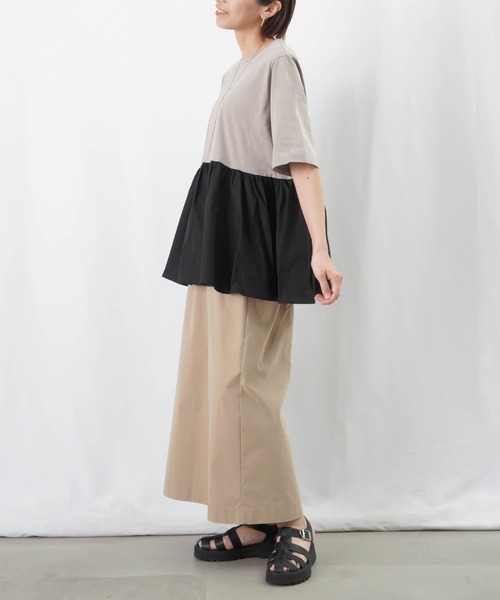 LUCA/LADY LUCK LUCA（ルカ/レディラックルカ）の「LC/LLL ペプラム切替カットソー / ペプラムデザインTee（Tシャツ/カットソー・レディース・グレイッシュベージュ/ブラック/オフホワイト・FREE）」の22枚目の写真